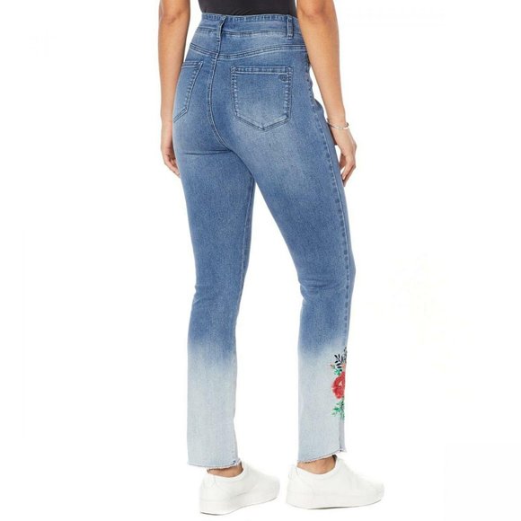 DG2 by Diane Gilman Jeans Nwt Embroidered Pull On Jeans Plus X Petite